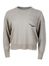 Brunello Cucinelli Tech Fabric Jumper In Gray