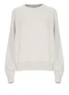 Brunello Cucinelli Cashmere And Silk Knit Sweater In Gray