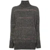 Brunello Cucinelli Sequin-embellished Knitted Jumper In Grey