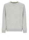 Brunello Cucinelli Grey Cotton Crewneck Sweater In Gray