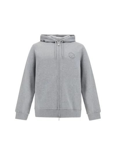 Brunello Cucinelli Hoodie In Grigio Medio+piombo