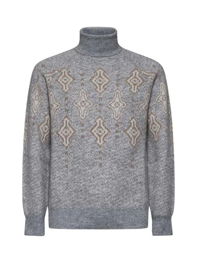 Brunello Cucinelli Sweaters In Grey