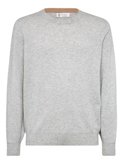 BRUNELLO CUCINELLI BRUNELLO CUCINELLI SWEATERS GREY