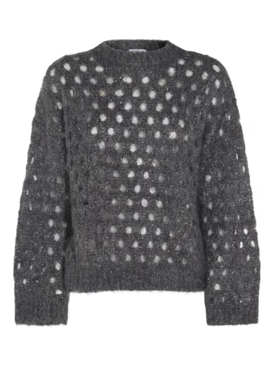 BRUNELLO CUCINELLI BRUNELLO CUCINELLI SWEATERS GREY