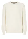 Brunello Cucinelli Men's Lightweight Cotton Sweater In Beige