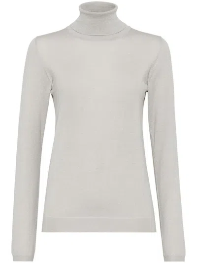 BRUNELLO CUCINELLI BRUNELLO CUCINELLI SWEATERS LIGHT GREY