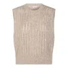 Brunello Cucinelli Light Beige Wool Knitwear In Neutral