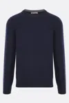 Brunello Cucinelli Cashmere Crewneck Sweater With Ribbed Finish In Marina