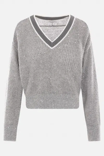 Brunello Cucinelli Sweaters In Medium Gray