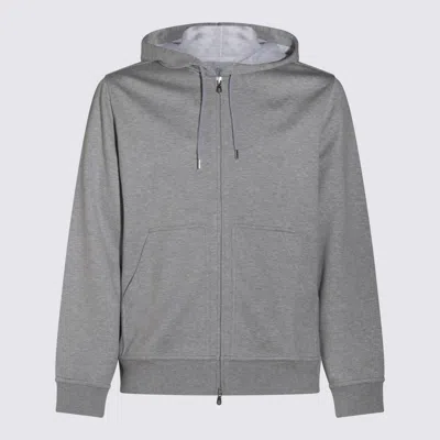 Brunello Cucinelli Grey Cotton Sweatshirt In Gray