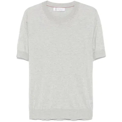 Brunello Cucinelli Silk Sweaters In Multicolor