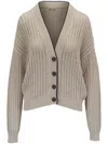 Brunello Cucinelli V-neck Contrast-trim Cardigan In Multicolor