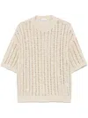 Brunello Cucinelli Sequin-embellished T-shirt In Multicolor