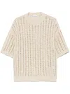 Brunello Cucinelli Sequin-embellished T-shirt In Multicolor