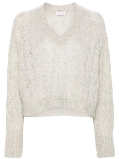 Brunello Cucinelli Sweaters In Grey