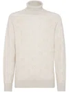 Brunello Cucinelli Turtleneck Sweater In Neutral