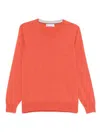 Brunello Cucinelli Round-neck Sweater In Orange
