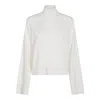 Brunello Cucinelli Ribbed Turtleneck Knitwear Long Sleeves In White