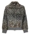 Brunello Cucinelli Sequin Embellished High Neck Cardigan In Pink
