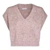 Brunello Cucinelli Ribbed-knit Top In Pink