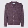 Brunello Cucinelli V-neck Long Sleeve Sweater With Ribbed Cuffs And Hem In Multi