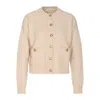 Brunello Cucinelli Crewneck Knitwear Cardigan Front Pockets In Neutral