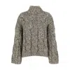 Brunello Cucinelli Women Wool And Cashmere Sweater With Sequins In Neutral