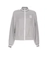 Brunello Cucinelli High Neck Long Sleeve Cardigan With Pockets In Silver