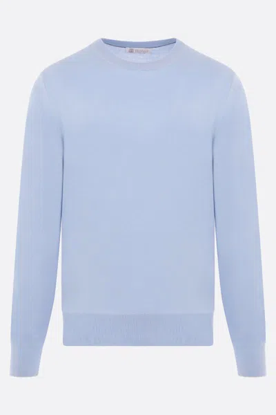 Brunello Cucinelli Sweaters In Turquoise+fog