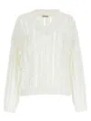 Brunello Cucinelli Crochet Sweater Sweaters And Cardigans In White