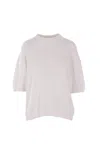 Brunello Cucinelli Knitted T-shirt In White