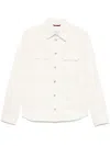 Brunello Cucinelli Shirt-style Outerwear Unlined In Water-repellent Microfibre With Heat Tapes In White