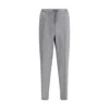 Brunello Cucinelli Cotton And Cashmere Blend Sweatpants With Silk In Gray