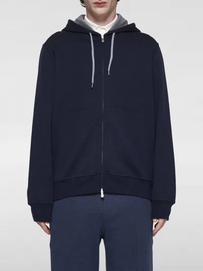 BRUNELLO CUCINELLI SWEATSHIRT BRUNELLO CUCINELLI MEN COLOR BLUE,412448009