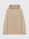Brunello Cucinelli Cashmere Sweater With Hood In Neutral