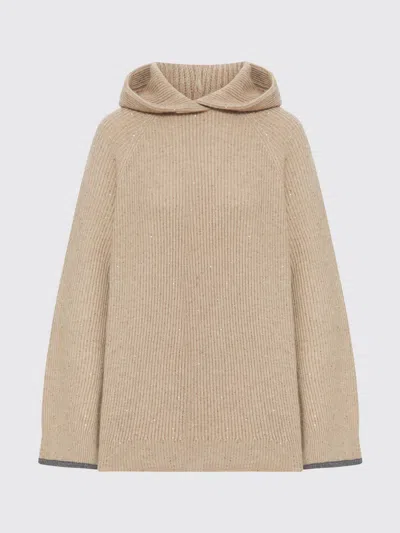 BRUNELLO CUCINELLI SWEATSHIRT BRUNELLO CUCINELLI WOMAN COLOR BROWN,H66227032