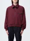 Brunello Cucinelli Collared Neck Sweatshirt With Shiny Flap Detail In Burgundy