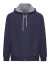 Brunello Cucinelli Leisure Sweatshirt In Blue