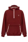 Brunello Cucinelli Sweatshirt Jacket Puffer Jackets Bordeaux In Burgundy