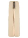 Brunello Cucinelli Wide-leg Fleece Trousers With Adjustable Drawstring In White