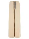 Brunello Cucinelli Wide-leg Fleece Trousers With Adjustable Drawstring In White