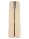 Brunello Cucinelli Wide-leg Fleece Trousers With Adjustable Drawstring In White