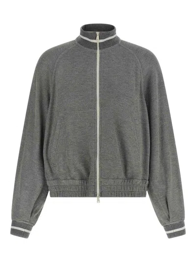 Brunello Cucinelli Sweatshirt In Silver
