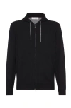 Brunello Cucinelli Sweatshirt-style Cardigan In Black