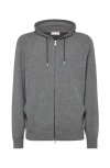 Brunello Cucinelli Sweatshirt-style Cardigan In Grey