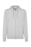 Brunello Cucinelli Sweatshirt-style Cardigan In Pebble