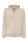 Brunello Cucinelli Sweatshirt-style Cardigan In Sand
