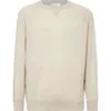 Brunello Cucinelli Crew-neck Ribbed-knit Jumper In Sand
