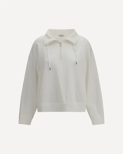 Brunello Cucinelli Sweatshirt With Logo Patch In White