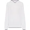 Brunello Cucinelli Sweatshirt With Monili In White
